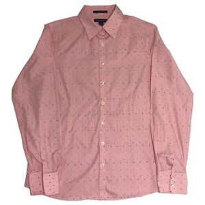 Lands End No Iron Supima Long Sleeve Size 6 Office Work Dots